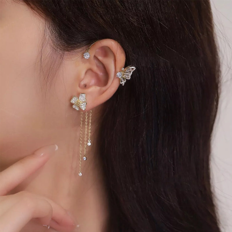 BowLift | Butterfly Tassel Style Zircon Earrings