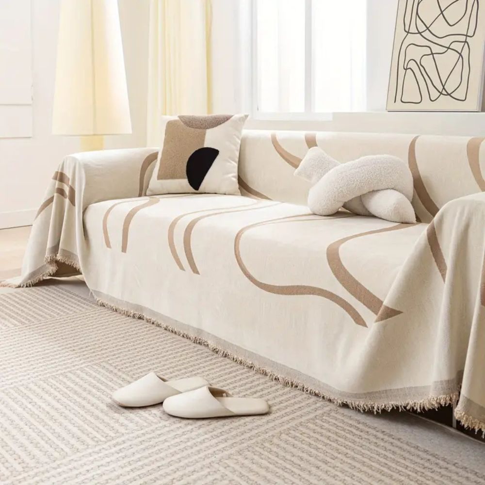 BowLift | Wave Lines Chenille Sofa Covers