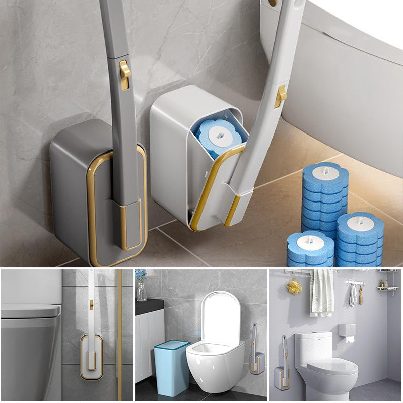 BowLift | Wall-Mounted Toilet Brush Set