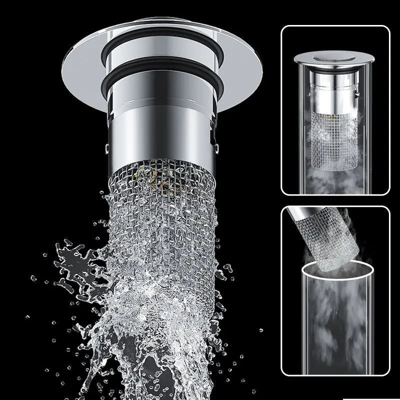 BowLift | Stainless Steel Pop-Up Drain Strainer for Effortless Clog Prevention