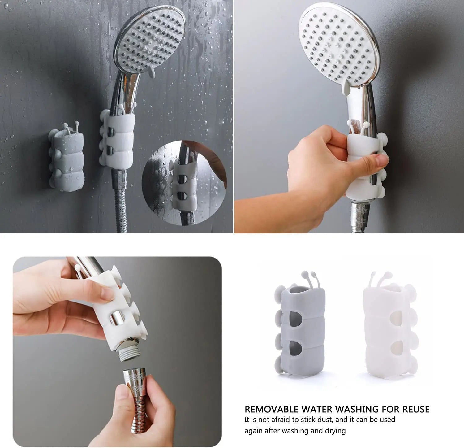 BowLift | Adjustable shower head holder with strong suction cup