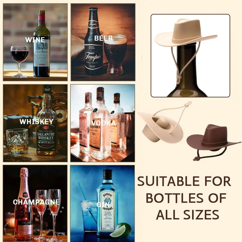 BowLift | Wine Bottle Stopper in Cowboy Hat Design – Tight, Stylish & Original