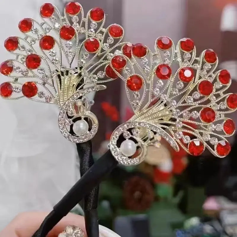 BowLift | | Vintage Peacock Hair Clip – Elegant & Timeless Accessory