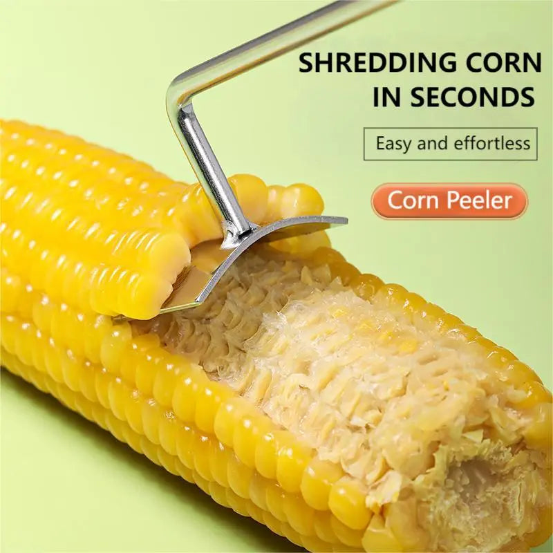 BowLift | Stainless Steel Corn Peeler with Long Handle for Quick Peeling