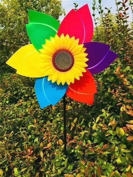 BowLift | Garden Wind Wheel with Sunflower Motif