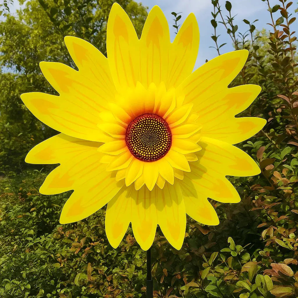 BowLift | Garden Wind Wheel with Sunflower Motif