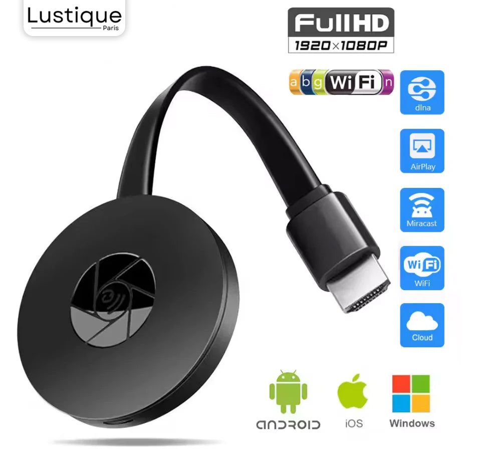 BowLift | Wireless HDMI Display Adapter | MediaLink 1080P WiFi Screen Mirroring for Android, iOS, Windows & Mac