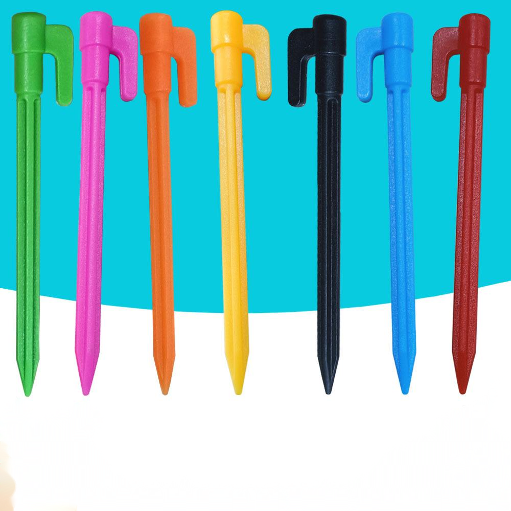 BowLift | Plastic Tent Stakes with Hooks – Camping Tent Pegs for Tarps and Canopies