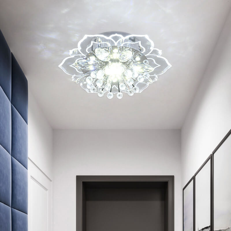 BowLift GlowPetal | LED Crystal Ceiling Light | Flower Shaped, RGB Color Changing & Energy Efficient