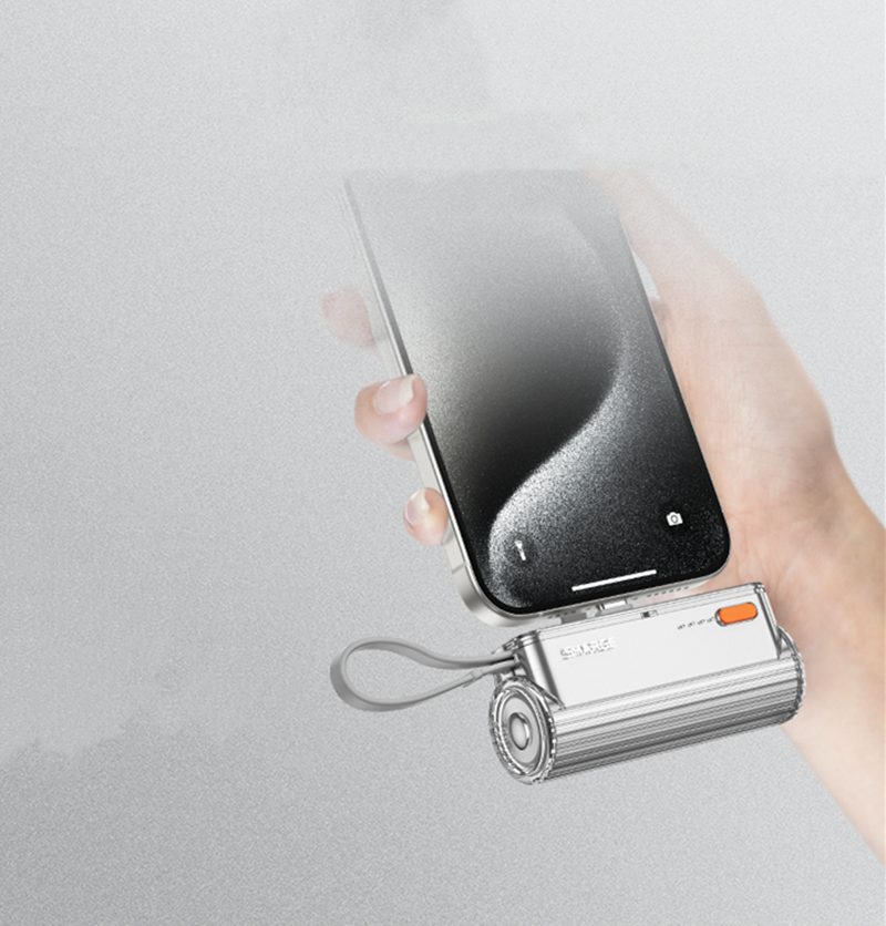 BowLift | 5000mAh Mini Capsule Built-In Cable Power Bank