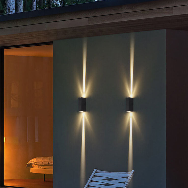 BowLift | Modern Waterproof LED Outdoor Wall Light | Rectangular Up/Down Aluminum Fixture