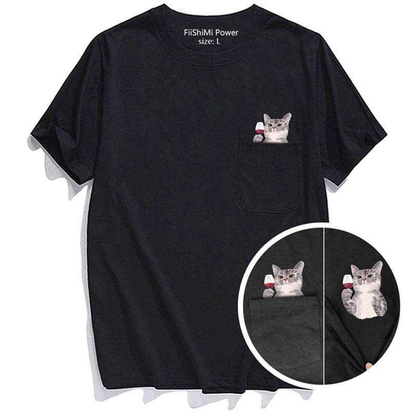 BowLift | Pockets Middle Finger Cat T-Shirt