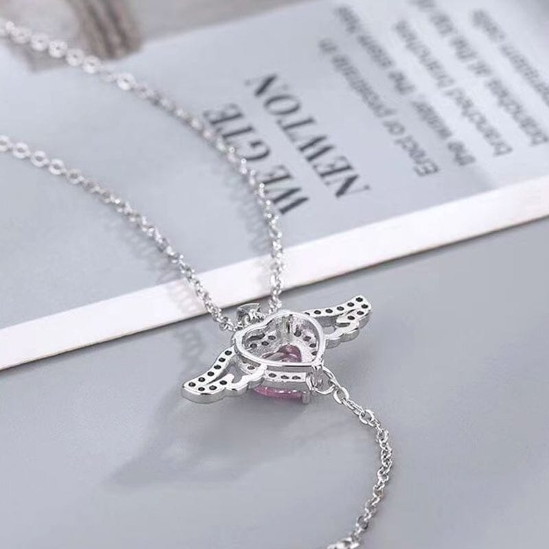 BowLift | Pink Angel Wings Necklace