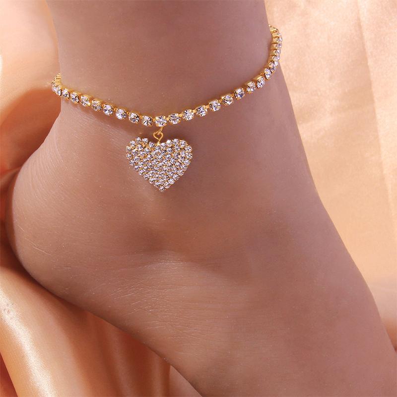 BowLift | Fashion Heart Rhinestone Anklet