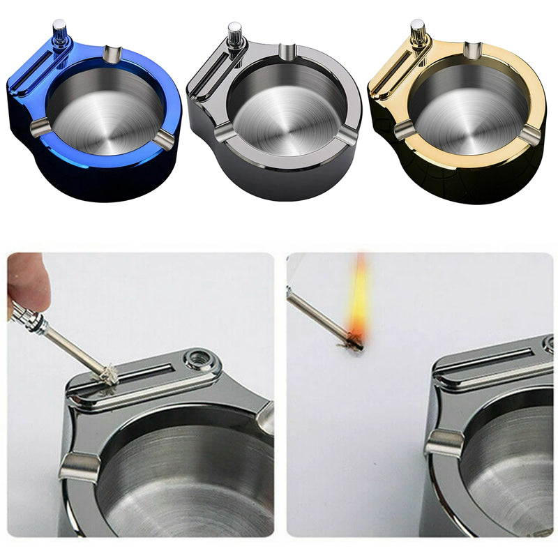 BowLift | Retro Metal Ashtray, Cigarette Lighter