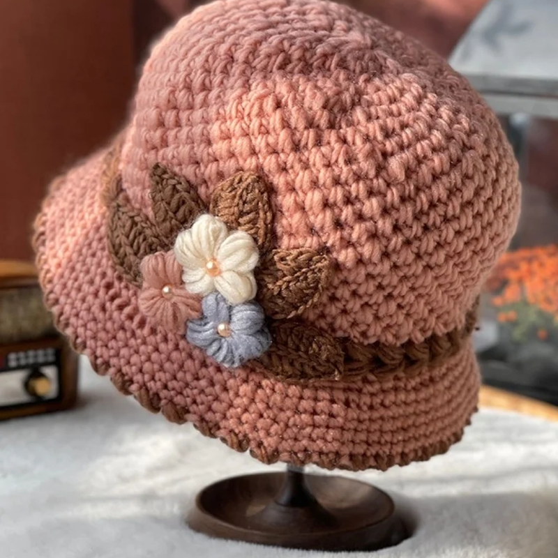 BowLift | French Thick Women's Flower Knit Wool Hat
