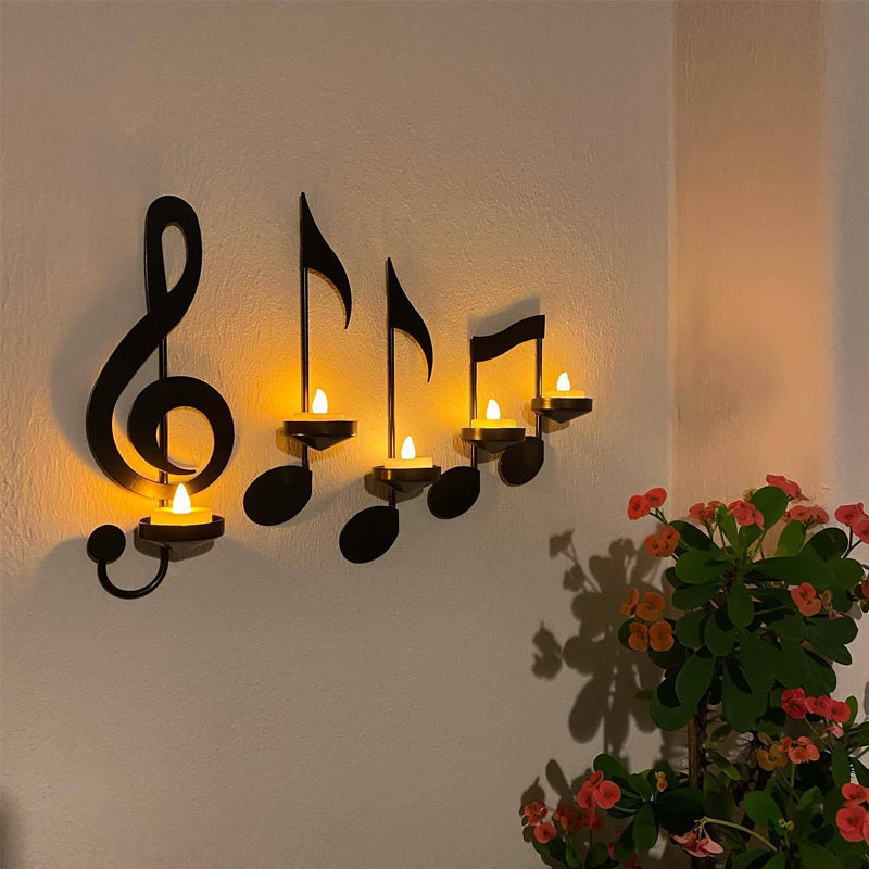 BowLift | Black Music Note Wall Sconce