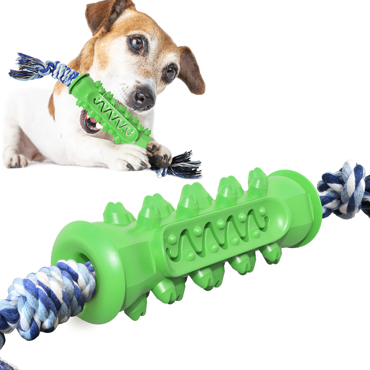Serrated Chew Stick with Rope Toy for Dogs