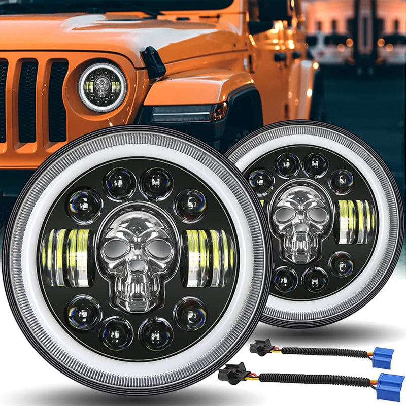 BowLift | 7 Inch Skull LED Headlight