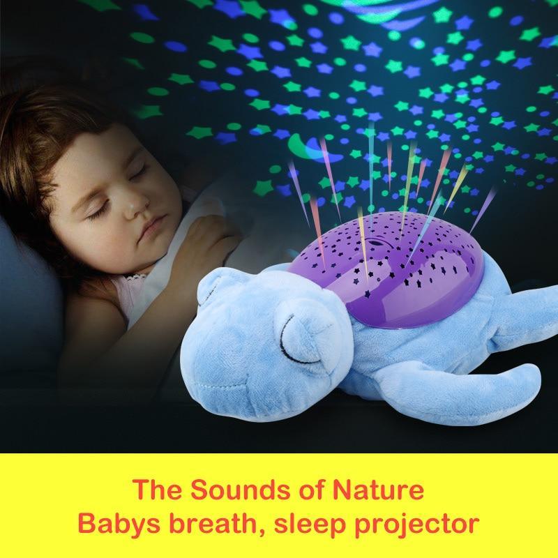 BowLift | Baby Sleep LED Lighting Stuffed Animal Led Night Lamp Plush Toys With Music & Stars Projector Light