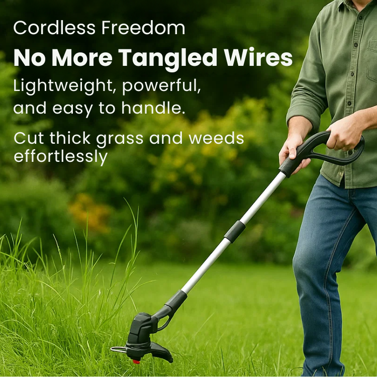BowLift | Cordless Grass Trimmer with High-Power Battery - Lightweight Lawn Edger for Easy Yard Maintenance