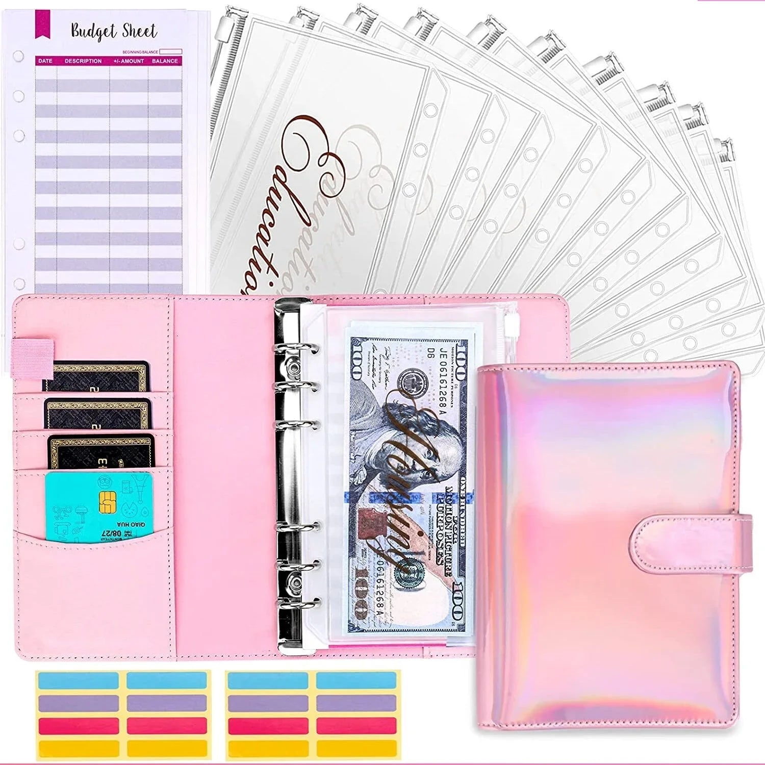 BowLift | Budget binder with cash envelope system and credit card slots