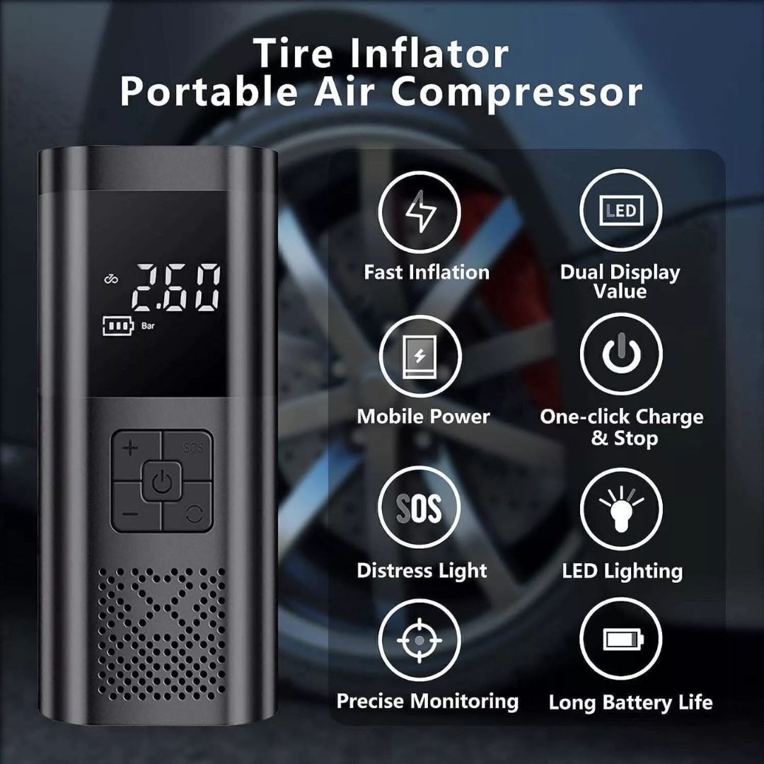 AutoPro – Smart Cordless Tire Inflator 150PSI