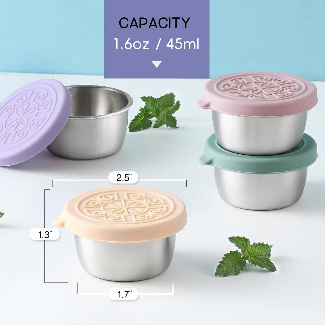 BowLift | Airtight Stainless Steel Sauce Containers (Set of 6)