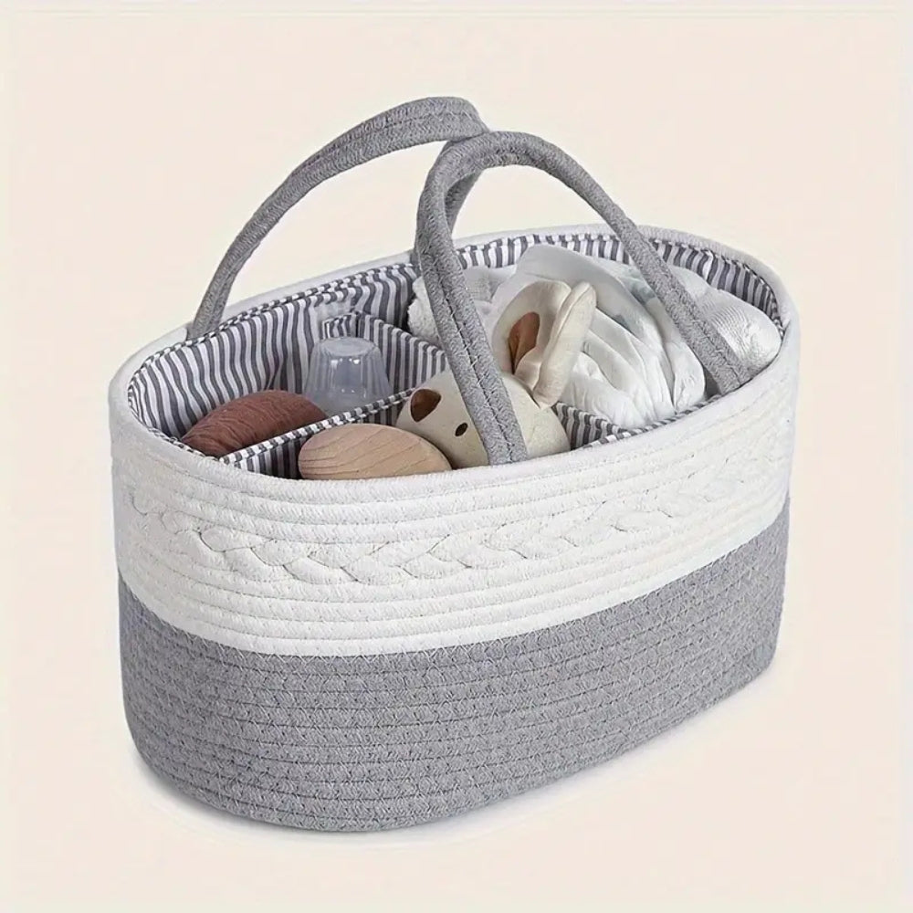BowLift | Braided Grey Baby Essentials Organizer