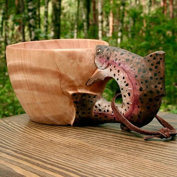 BowLift | Wooden Cup - WildSip - Handmade Animal Design - Adventurous Hydration