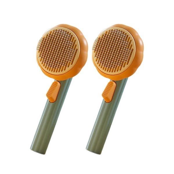 BowLift | Pumpkin Pet Comb Pet Grooming Self-Cleaning Brush For Dogs Cats Puppy Rabbits