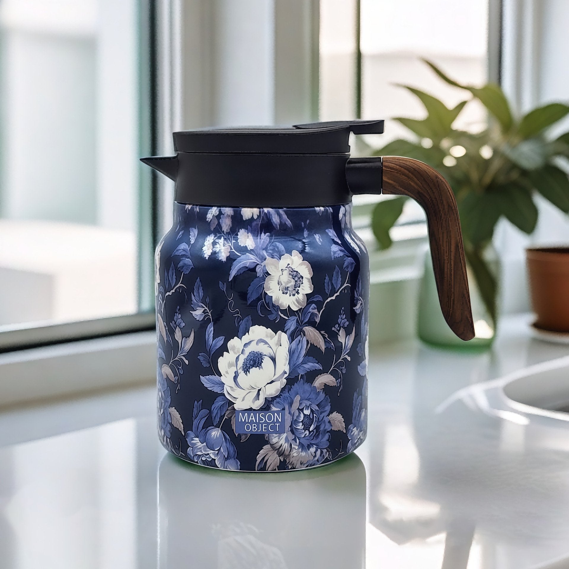 BowLift | Vintage Floral Pattern Tea Thermos – Built-In Infuser