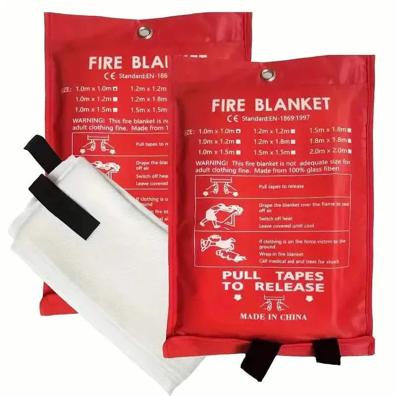 BowLift | 2-Pack: Premium Fiberglass Fire Blankets - Heat Resistant, Compact and Reusable