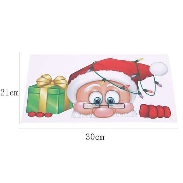 BowLift | 2-Pack: Santa Claus Moose Shop Hotel Christmas Window Double-Sided Glass Sticker