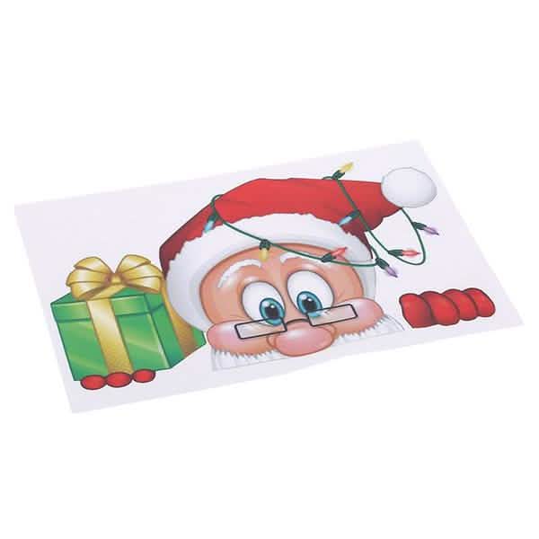 BowLift | 2-Pack: Santa Claus Moose Shop Hotel Christmas Window Double-Sided Glass Sticker