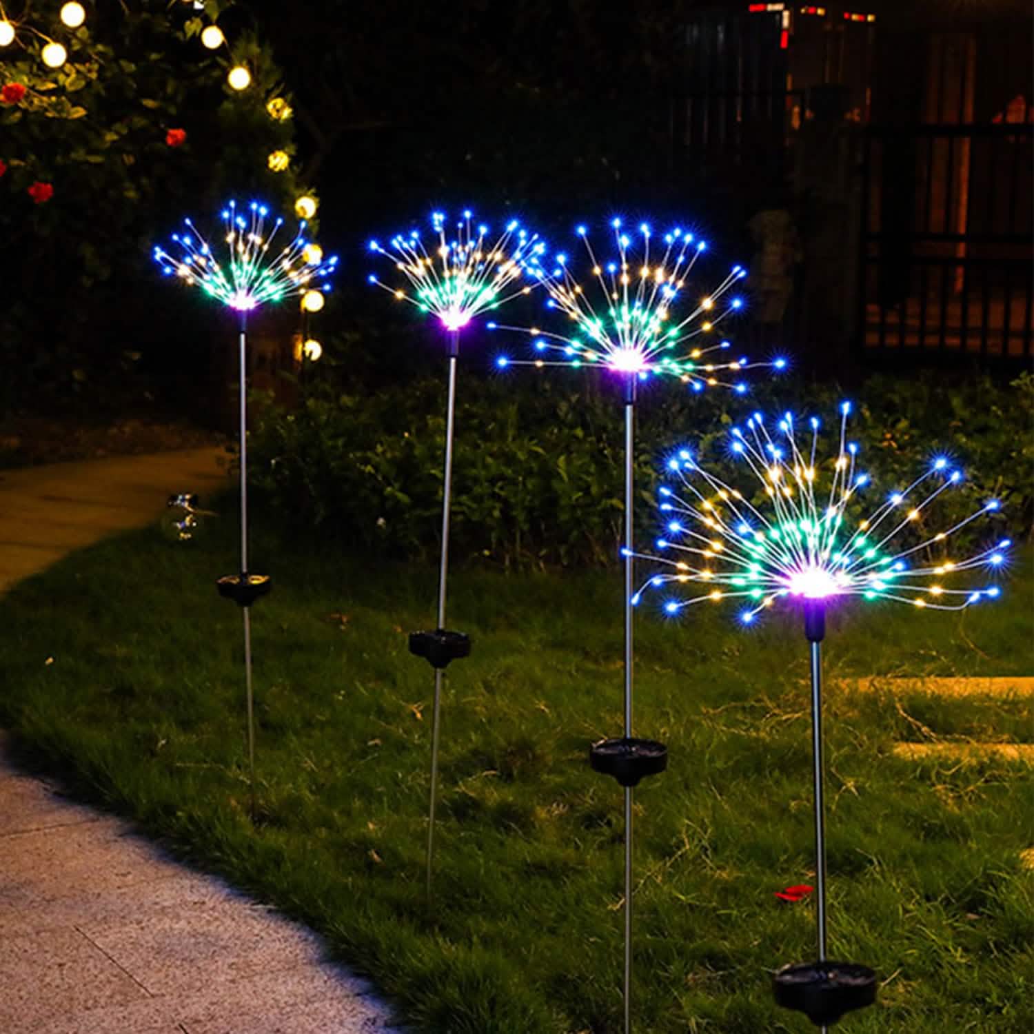 BowLift | 2-piece: Solar-powered star explosion garden lights