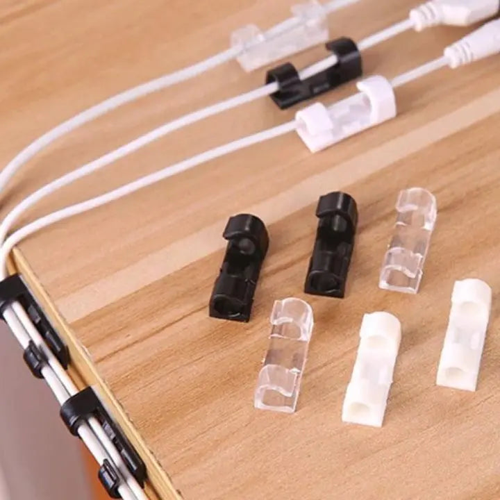 BowLift | 20 pieces | Self-adhesive cable clips – for cable management