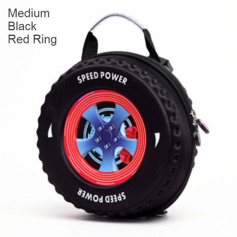 BowLift | Cool 3D Racing Car Tire Backpack, for Preschool & Kindergarten, Boys & Girls