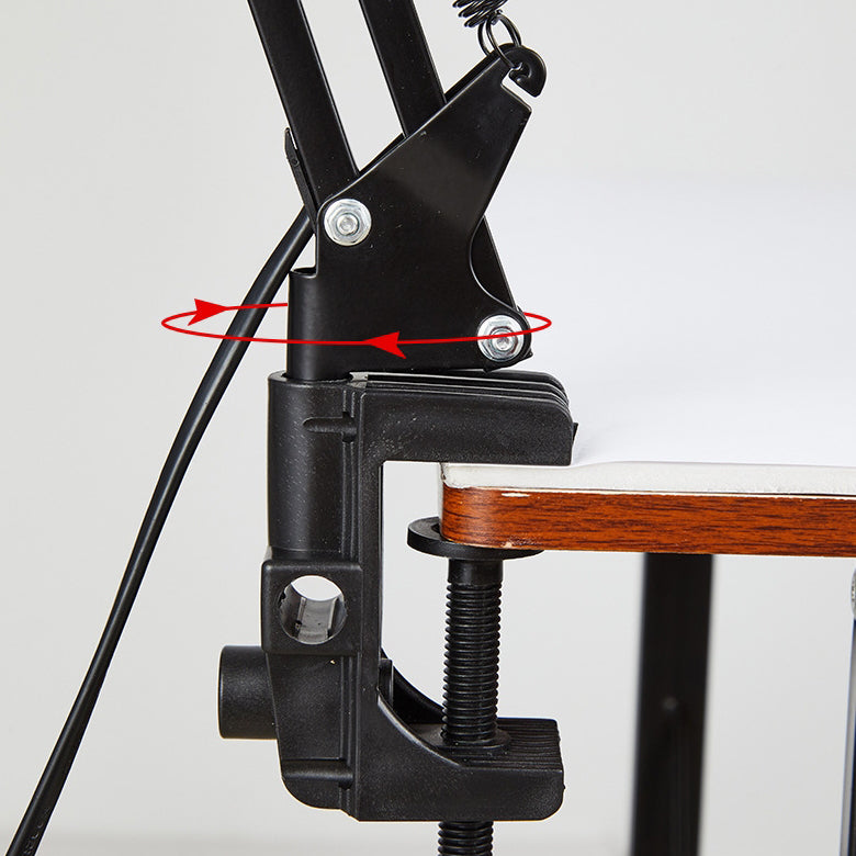 BowLift | Modern minimalist retractable table lamp with long arm and clip made of ABS with 1 light for the bedroom