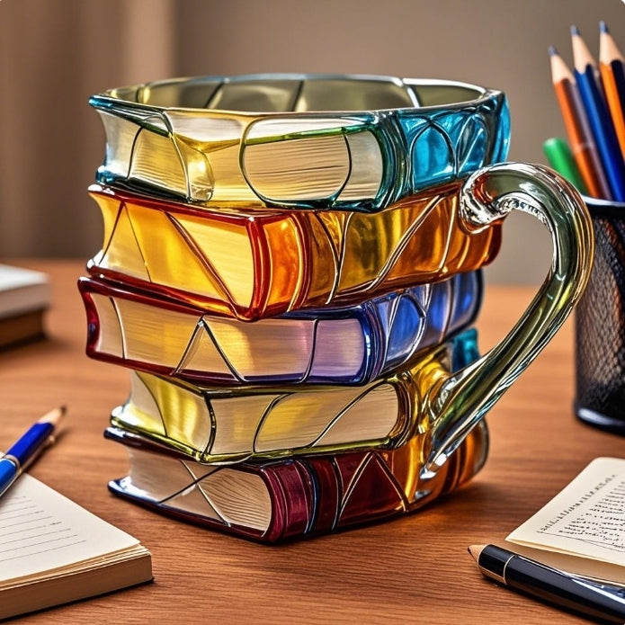 BowLift | BookCup 3D Mug – Hand-Painted Literature Mug in Book Shape