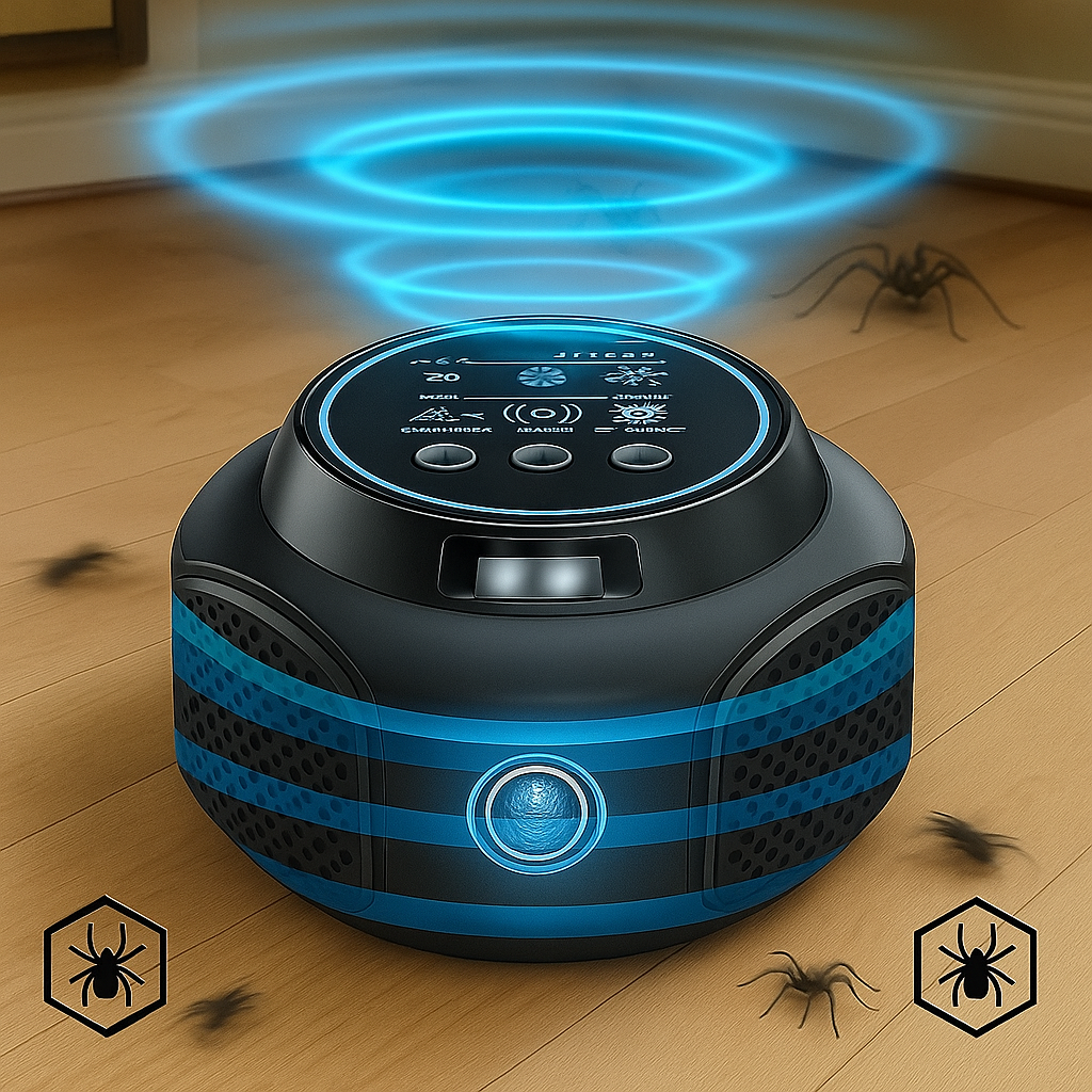 BowLift | Plug-In Ultrasonic Spider Repeller | Chemical-Free. Safe & Silent for Home Coverage