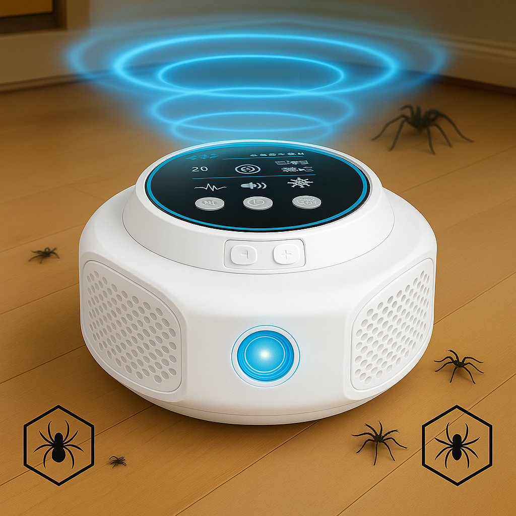 BowLift | Plug-In Ultrasonic Spider Repeller | Chemical-Free. Safe & Silent for Home Coverage