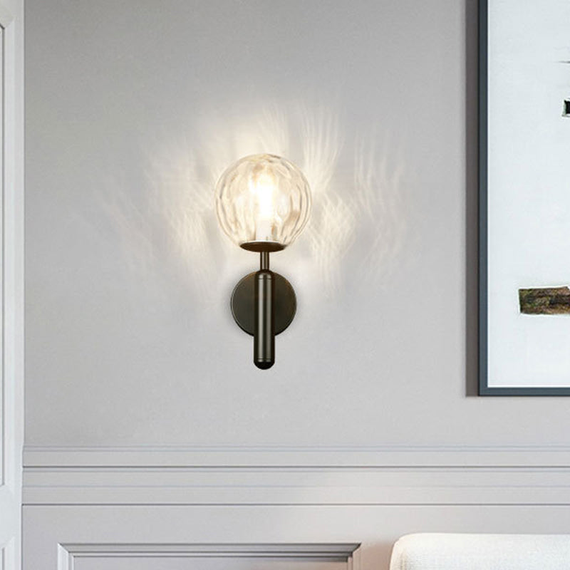 BowLift | Minimalistic Globe Wall Mount Light Fixture Glass 1-Head Bedroom Wall Lighting Ideas