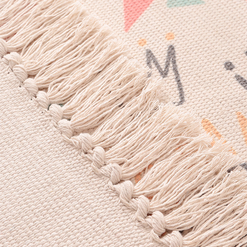 BowLift | Cartoon Animal Patterned Rug Colorful Cotton Rug Washable Pet-Friendly Rug for the Children's Room