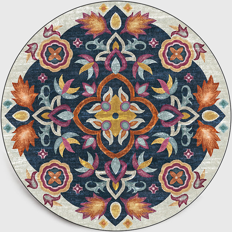 BowLift | Classic Moroccan Indoor Carpet multicolored floral rug non-slip machine washable stain-resistant rug for the living room