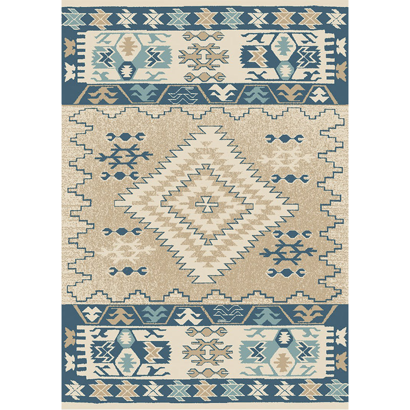 BowLift | Unusual diamond patterned rug Multicolored Moroccan rug Polyester pet-friendly stain resistant non-slip rug for the living room