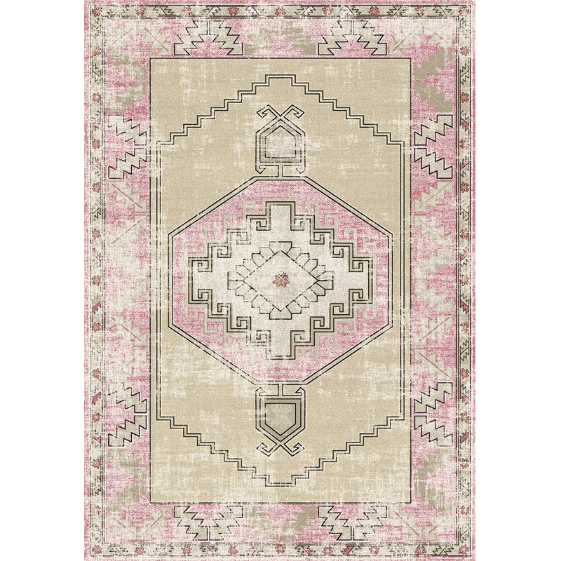 BowLift | Unusual diamond patterned rug Multicolored Moroccan rug Polyester pet-friendly stain resistant non-slip rug for the living room