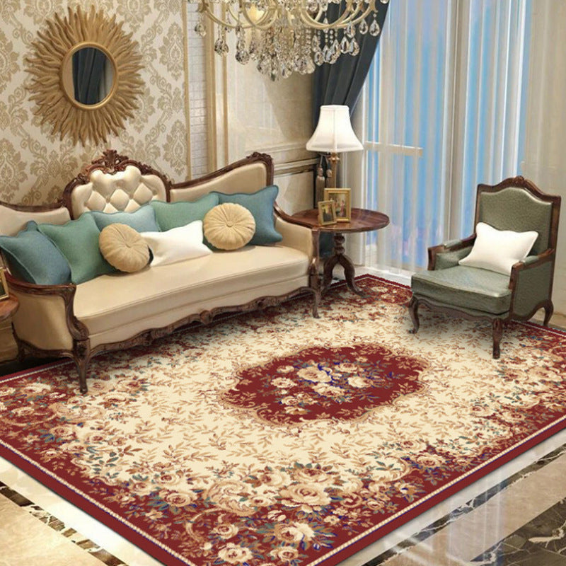 BowLift | Elegant Chinoiserie Rug Multicolor Floral Area Rug Non-Slip Backing Stain-Resistant Pet-Friendly Rug for Living Room