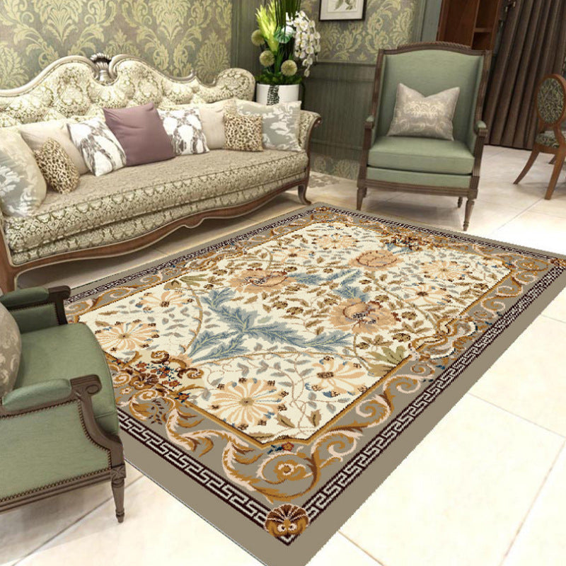 BowLift | Elegant Chinoiserie Rug Multicolor Floral Area Rug Non-Slip Backing Stain-Resistant Pet-Friendly Rug for Living Room