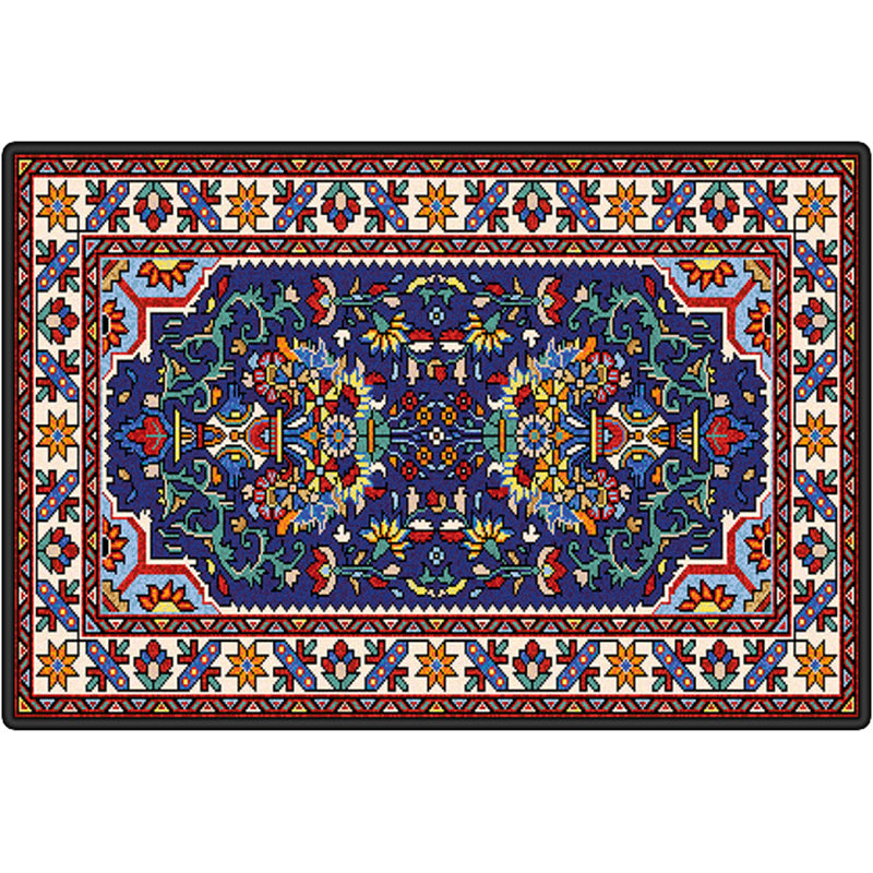 BowLift | Persian tribal patterned carpet Multicolored polyester carpet Stain-resistant Pet-friendly Non-slip backing Carpet for bedroom
